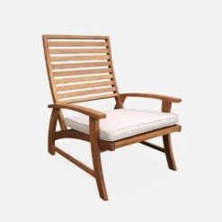Chaise Avec Repose-pied Bois (lot De 2) -Sweeek ACRLXFTBGX2 03