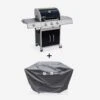 Barbecue Gaz 4 Brûleurs Dont 1 Feu Latéral Avec Housse Couleur : Noir -Sweeek BBQ3593BKCOV 01