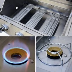 Barbecue Gaz 4 Brûleurs Dont 1 Feu Latéral Avec Housse Couleur : Noir -Sweeek BBQ3593BKCOV 05