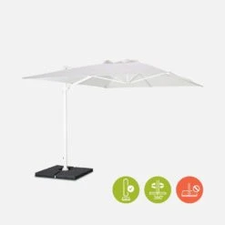 Parasol Déporté Rectangulaire 3x4 M -Sweeek HU3X4WH 01bis