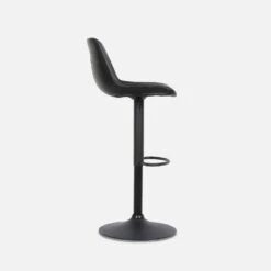Tabouret Bar Réglable 60,5/81,5cm Simili Cuir (lot De 2) Couleur : Noir -Sweeek IBSAJPUX2BK 03