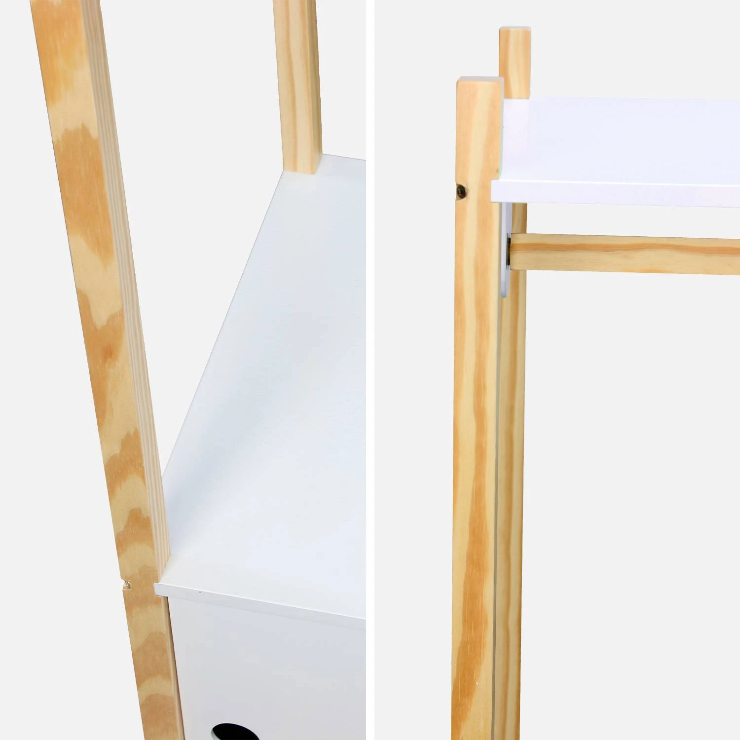 Penderie Enfant Bois Massif 2 Portes Coulissantes 7 Penderie Enfant Bois Massif 2 Portes Coulissantes – Image 5