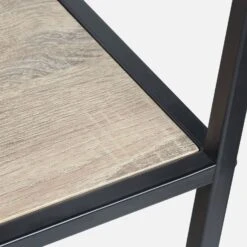 Etagère Bibliothèque Industrielle Métal Et Effet Bois 5 Niveaux -Sweeek ILFSHELF78BN 04