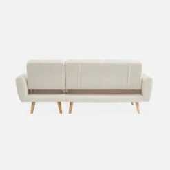 Canapé Convertible D'angle, Réversible, 3 Places Revêtement Bouclette -Sweeek ISOFABEDCBOUCL 03