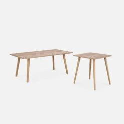 Table Basse Effet Bois (lot De 2) -Sweeek ISTABLX2NAT 01