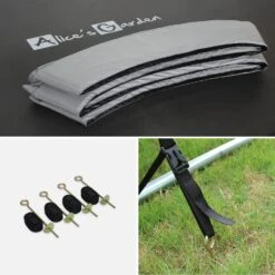 Trampoline 400cm Avec Pack D'accessoires Couleur : Gris -Sweeek KIT400GREY 07