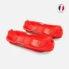 Luge 2 Places Avec Freins Et Ficelle (lot De 2) Couleur : Rouge -Sweeek LUGE2PLREDX2 01