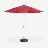 Parasol LED Rond 2.7m Couleur : Rouge -Sweeek PU300LEDRED 01