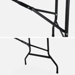 Tables De Réception Pliable Plastique (lot De 2) Couleur : Gris Foncé -Sweeek RECPL180X70X2DG 03
