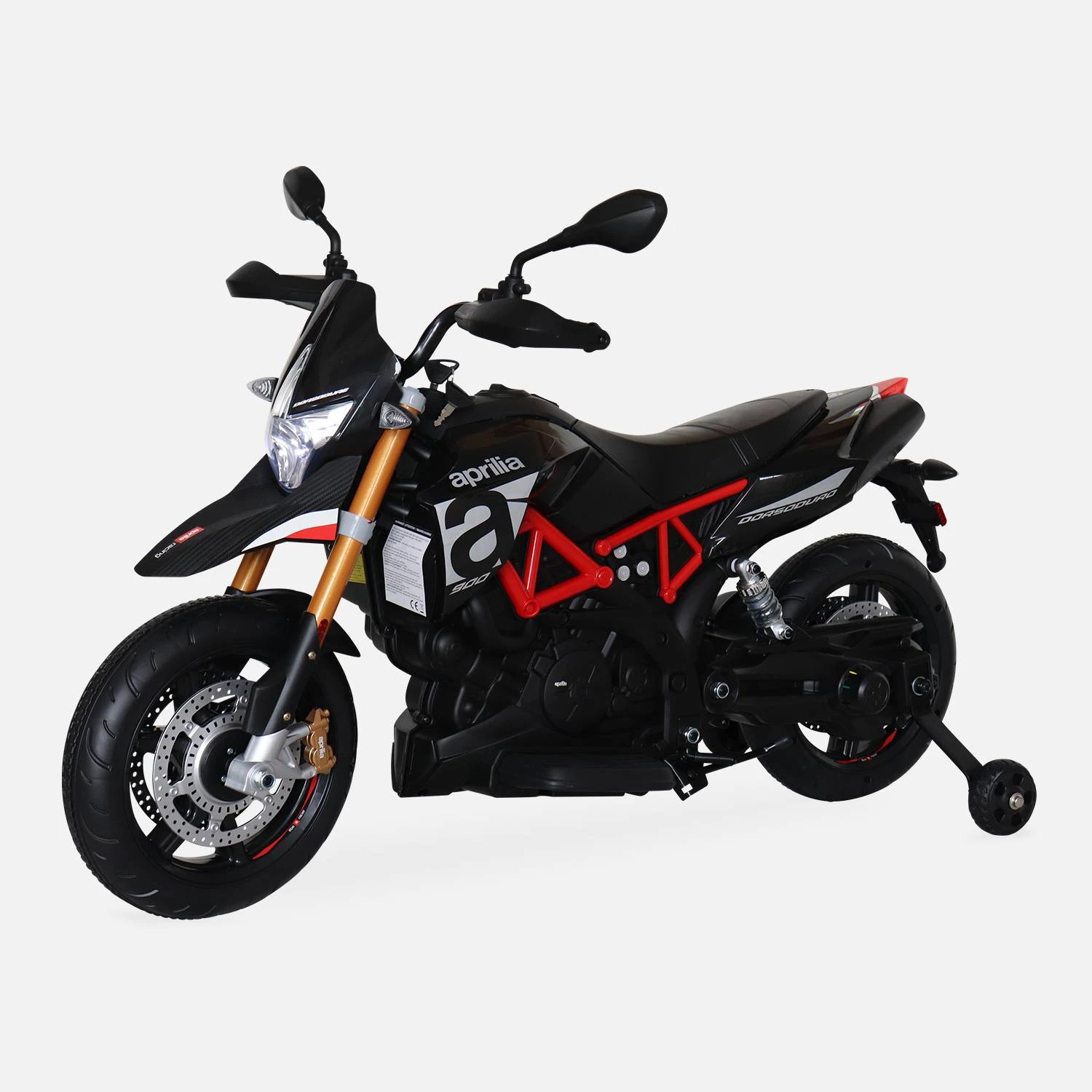 Moto électrique Enfant Aprilia Dorsoduro 12V, 1 Place 3 Moto électrique Enfant Aprilia Dorsoduro 12V, 1 Place