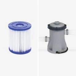 Piscine Gonflable Autoportée Ronde Avec Filtre Et Cartouche ∅3,6m -Sweeek SPBW370BLU 02