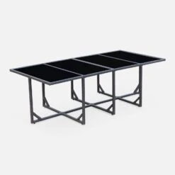 Table De Jardin Encastrable Résine Tressée, 8 Chaises Couleur : Marron 14 Table De Jardin Encastrable Résine Tressée, 8 Chaises Couleur : Marron -Sweeek WK8CUBEBN 03