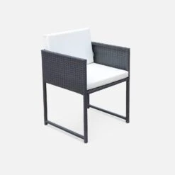 Table De Jardin Encastrable Résine Tressée, 8 Chaises Couleur : Marron 15 Table De Jardin Encastrable Résine Tressée, 8 Chaises Couleur : Marron -Sweeek WK8CUBEBN 04