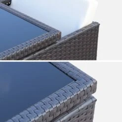 Table De Jardin Encastrable Résine Tressée, 8 Chaises Couleur : Marron 17 Table De Jardin Encastrable Résine Tressée, 8 Chaises Couleur : Marron -Sweeek WK8CUBEBN 06