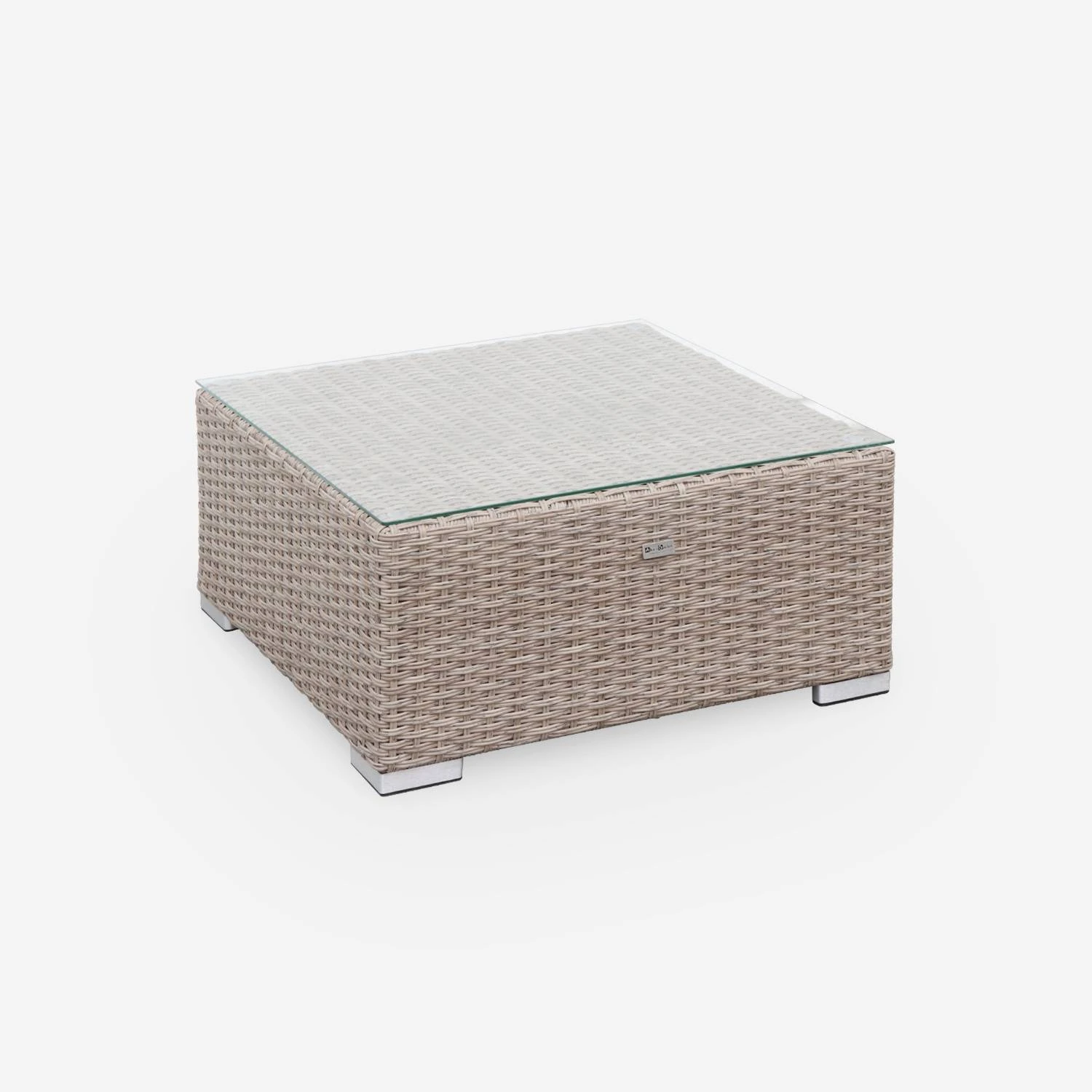 Salon De Jardin Résine Tressée Arrondie 5 Places Couleur : Naturel / Gris Foncé 8 Salon De Jardin Résine Tressée Arrondie 5 Places Couleur : Naturel / Gris Foncé – Image 6