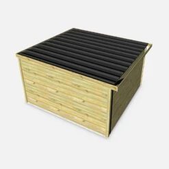 Abri De Jardin Bois 13m², Sapin Du Nord Traité Autoclave Ep.27mm -Sweeek WSAF33X33NAT 04