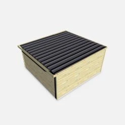 Abri De Jardin Bois 20,3m², Sapin Du Nord Traité Autoclave Ep.27mm -Sweeek WSAF42X42NAT 03