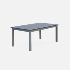 Table De Jardin Extensible Aluminium 8 Places Couleur : Gris -Sweeek XTSAF245TBLAT 03
