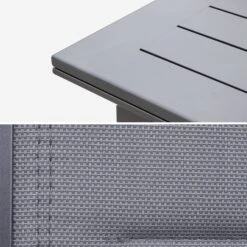 Table De Jardin Extensible Aluminium, 10 Chaises -Sweeek XTSAF335R10CO 05