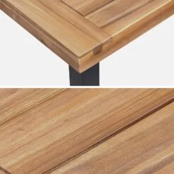 Table Intérieur / Extérieur Bois Et Métal + 4 Chaises En Corde Empilables Couleur : Beige -Sweeek ac150kd4rpbg c51b8114bb265a2f41c6c2b6adb2b7cf