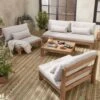 Salon De Jardin Bois Premium 5 Places Couleur : Bois / Beige -Sweeek ac4xxlbg db6ba8ccb9bada3877df3f0ee9c4f86f