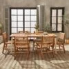 Table De Jardin Bois Et Métal + 6 Chaises En Cannage Et Bois Couleur : Ivoire -Sweeek ackd200r6civo b6812770b8c6b618b65513996b85e759