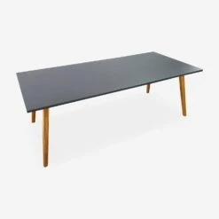 Ensemble De Jardin 220cm + 8 Chaises - BELEM Couleur : Gris / Gris Clair -Sweeek acston220r8lgy 9a7c0ab6d030f955262becb68ce6bfdc