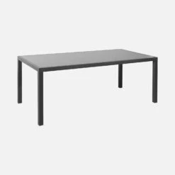 Table De Jardin Aluminium Et Textilène, 8 Chaises Empilables Couleur : Anthracite / Gris -Sweeek af180r8at 91fb660a569f71bd7b473e21f4a5fca1