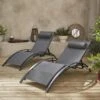 Bain De Soleil Aluminium Textilène, Multi Positions (lot De 2) Couleur : Anthracite / Gris -Sweeek afloungeatx2 fac5094b95ece57bd79b238ef0f5a9be