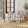 Fauteuils De Jardin Empilables Aluminium Et Textilène (lot De 2) Couleur : Gris Clair -Sweeek aftxchrx2atgy 59bc47c55b324f5e9227fd581584034f