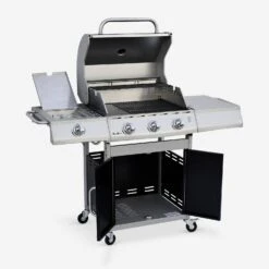 Barbecue Gaz 4 Brûleurs Dont 1 Feu Latéral Couleur : Noir -Sweeek bbq3593bk 5d04303c721d2ee6f2c3470ede364b42