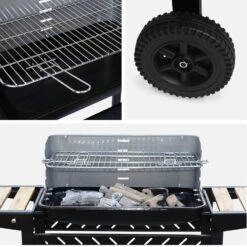 Barbecue Charbon + Cheminée D’allumage -Sweeek bbq80817str 7f0885bb76f23520640f66061e686ef8