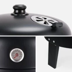 Barbecue Fumoir Charbon De Bois Ø38cm -Sweeek bbqsmk80bk f86ce8c7fffb862bedf23dbf55b41a07