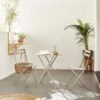 Table De Jardin Bistrot Pliable Métal, 2 Chaises Couleur : Gris Taupe -Sweeek bs60c2bn 1c308a08acf225d9f1987623f4048179