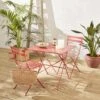 Table De Jardin Bistrot Pliable Métal, 2 Chaises Couleur : Terracotta -Sweeek bs70s2ter 34eb50d1d6c5d48f17a39420697c882b