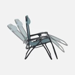 Fauteuil Relax Pliable Multi Positions Textilène (lot De 2) Couleur : Émeraude -Sweeek campchrx2em ec721e915241108cc5020cb7f29e63d5