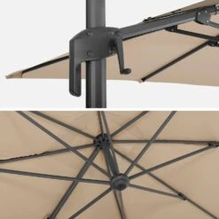 Parasol Déporté Rectangulaire 2x3m Couleur : Beige -Sweeek cdukd2x3bg 4a9afd1b4579500bbe08320ce6504406