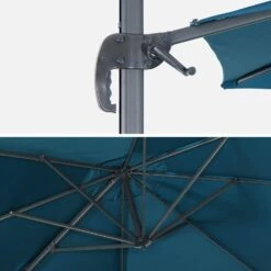 Parasol Déporté Rond Ø 350cm Couleur : Bleu Canard -Sweeek cdukd350bd 2802504bcd6d83ecc8caeec8db397af5