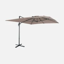 Parasol Déporté Rectangulaire 3x4m Couleur : Taupe -Sweeek cdukd3x4bn 2f6860b7b02c8626bbd37fcf94e67d14