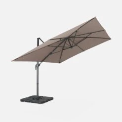 Parasol Déporté Rectangulaire 3x4m Couleur : Taupe -Sweeek cdukd3x4bn 5db1c4dcdbe2ea8eab47ff5db809358d