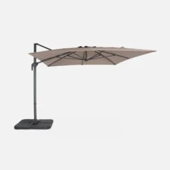 Parasol Déporté Rectangulaire 3x4m Couleur : Taupe -Sweeek cdukd3x4bn cd17f513d9f2ab61100a3895a5894713