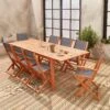 Table De Jardin Extensible Bois , 8 Chaises Couleur : Bois / Anthracite -Sweeek ec240r8at 3a9c3a5a235647c411e6996cd6b70b95