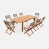 Table De Jardin Extensible Bois , 8 Chaises -Sweeek ec240r8chrgy 06371697269a6aa963a612e587bffba2