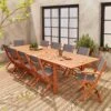 Table De Jardin Extensible Bois, 10 Chaises Couleur : Bois / Anthracite -Sweeek ec300r10at ec2edf4a63fdb3260c30177cb28cd264