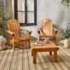 2 Fauteuils En Bois Avec Repose-pieds -Sweeek ecadirox2ftnat 6d7bc8f5881a76d9770fe2273ba8f4e0