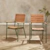 Chaise De Jardin Bois Et Aluminium, Empilables (lot De 2) -Sweeek ecarmseggyx2 0749f7358c6977276c4b0a55160139ea