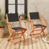 Chaise De Jardin Pliable Bois (lot De 2) Couleur : Noir -Sweeek ectxarmbkx2 3d6f44a857af495e6ddeff7ba4f77c12