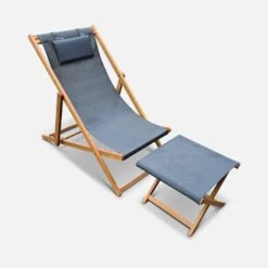Bain De Soleil Et Repose-pieds Bois Eucalyptus Multi Positions (lot De 2) -Sweeek ectxdeckfratx2 c7fd25d55cd739b6c5eefb279931b636