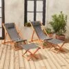 Bain De Soleil Et Repose-pieds Bois Eucalyptus Multi Positions (lot De 2) -Sweeek ectxdeckfratx2 fb3c6e38ac9380367bcf943ad0b2525b