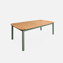 Table De Jardin Extensible Bois Et Métal 6 à 8 Places -Sweeek ecxtp190seggy 260a6d4659d4209eda5f9bf4fb3ccb6c
